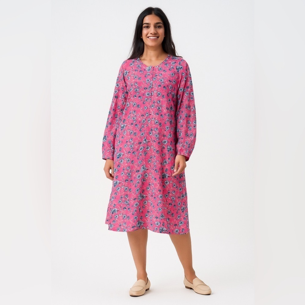 Darakshan desire pink pakastani long sleeve floral dress